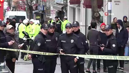 Beyoğlu’nda korkutan patlama kamerada