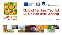 PSR Campania - Secondo incontro seminario sugli Appalti Pubblici, sede di Benevento (21.02.20)