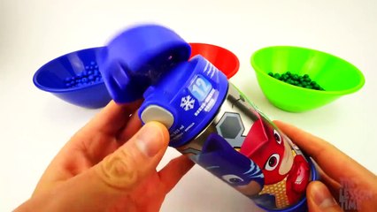 Скачать видео: PJ Masks Bottle and Beads Bath Surprise Toys, Learn Colors with Romeo's Lab Playset