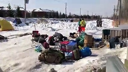 Blocus de la voie ferrée à Saint-Lambert - 21 février 2020