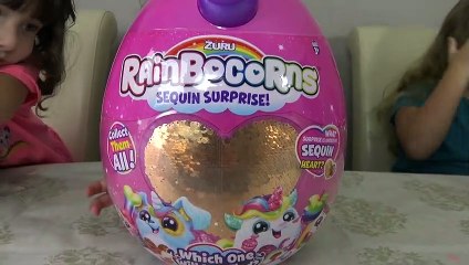 Unicórnios  - Arco-Íris  - Ovos Surpresa e Brinquedos - Unicórnios do Coração  com Sophia, Isabella e Alice