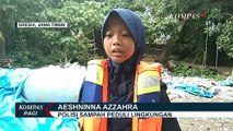 Peduli Lingkungan, Nina Sang Polisi Sampah Bersihkan Kali Surabaya