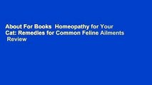 About For Books  Homeopathy for Your Cat: Remedies for Common Feline Ailments  Review