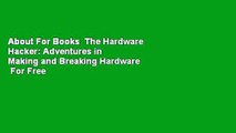 About For Books  The Hardware Hacker: Adventures in Making and Breaking Hardware  For Free