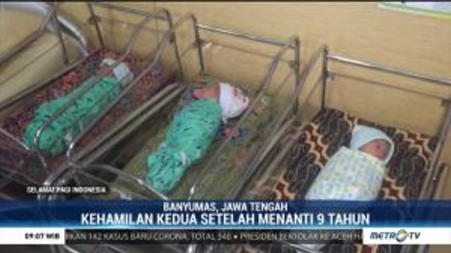 9 Tahun Menanti, Ibu di Banyumas Lahirkan Bayi Kembar 3