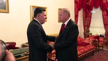 Cumhurbaşkanı Erdoğan, Sarraj'ı kabul etti