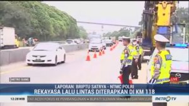 Rekayasa Lalu Lintas di Km 118 Tol Cipularang Diberlakukan