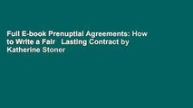 Full E-book Prenuptial Agreements: How to Write a Fair   Lasting Contract by Katherine Stoner