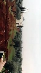 Rus uçakları Suriye'de hedefleri vururken böyle görüntülendi