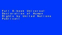 Full E-book Universal Declaration of Human Rights by United Nations Publications