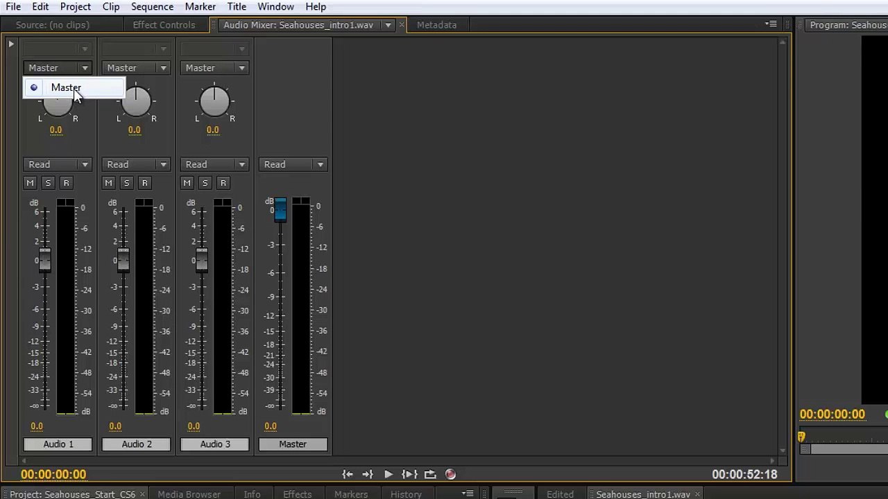 Premiere Pro CS6 76 The Audio Mixer