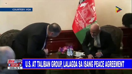 U.S. at Taliban group, lalagda sa isang peace agreement