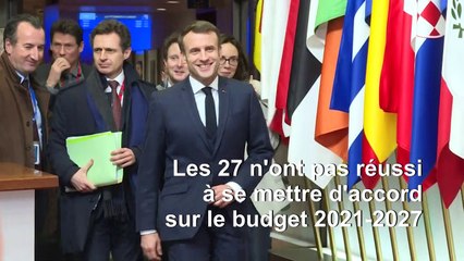 Budget UE: Macron "regrette profondément" l'absence d'accord