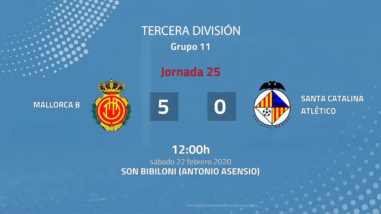 Resumen partido entre Mallorca B y Santa Catalina Atlético Jornada 25 Tercera División
