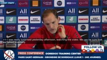 Tuchel et Marquinhos réagissent après la fête d’anniversaire du PSG