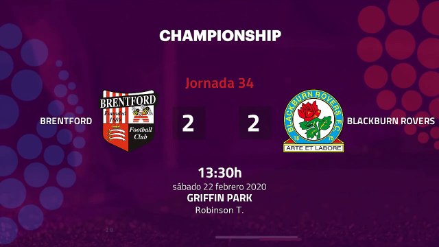 Resumen partido entre Brentford y Blackburn Rovers Jornada 34 Championship