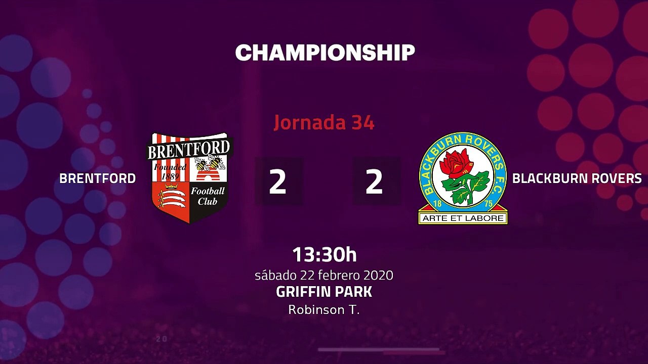 Resumen partido entre Brentford y Blackburn Rovers Jornada 34 Championship