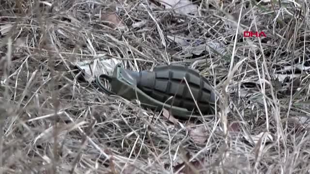 Konya baraj kıyısında patlamamış 3 adet el bombası bulundu