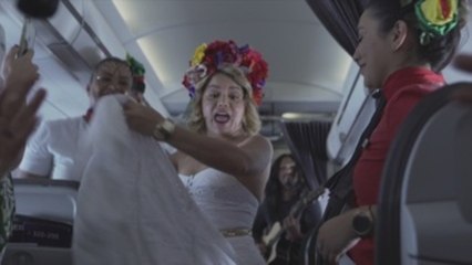 El Carnaval de Barranquilla a 11.300 metros de altura