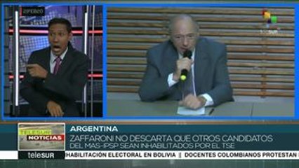 Zaffaroni no descarta que otros candidatos del MAS sean inhabilitados