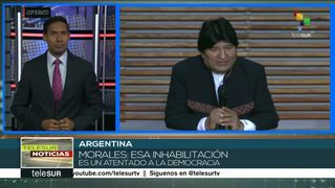 Evo: Mi inhabilitación es un atentado a la democracia de Bolivia
