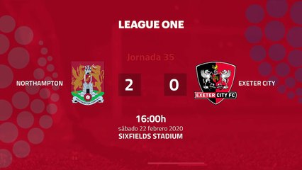 Resumen partido entre Northampton y Exeter City Jornada 35 League Two