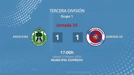 Resumen partido entre Arenteiro y Ourense UD Jornada 25 Tercera División