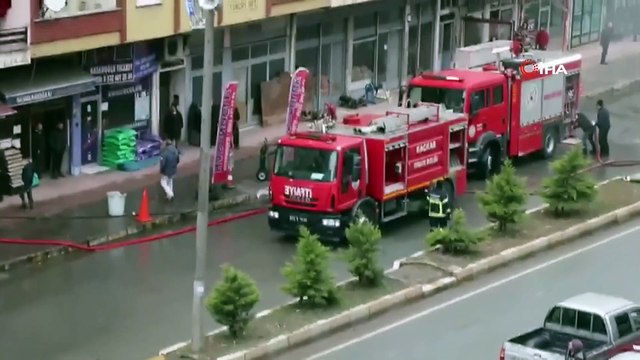 Rize’de çıkan çatı katında çıkan yangın paniğe yol açtı