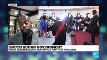 South Sudan Government : rebel leader Machar sworn in as first vice-president