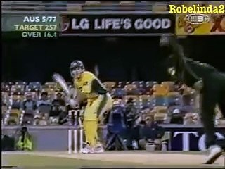 Shoaib Akhtar BRUTAL BOUNCER to Shane Watson 2002 GABBA
