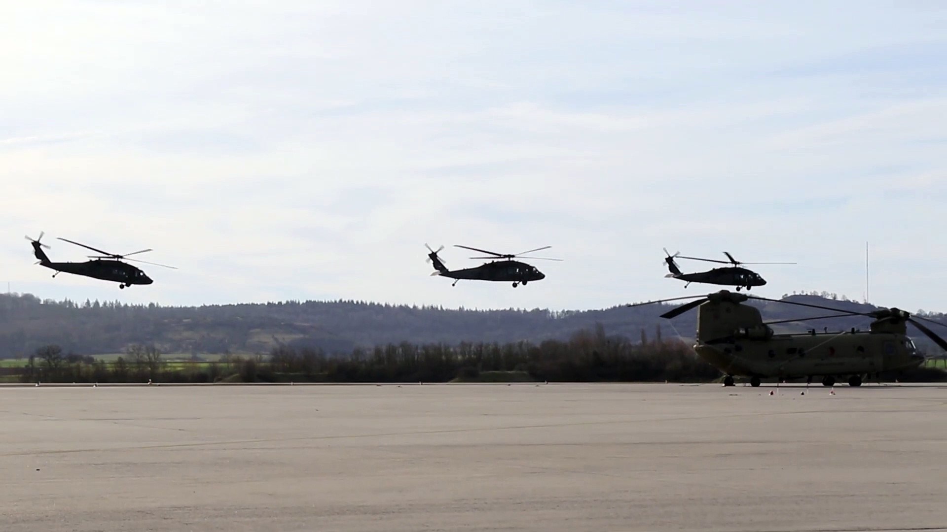 3rd Combat Aviation Brigade Take off from Illesheim Air Field, Exercise, Hawk Strike