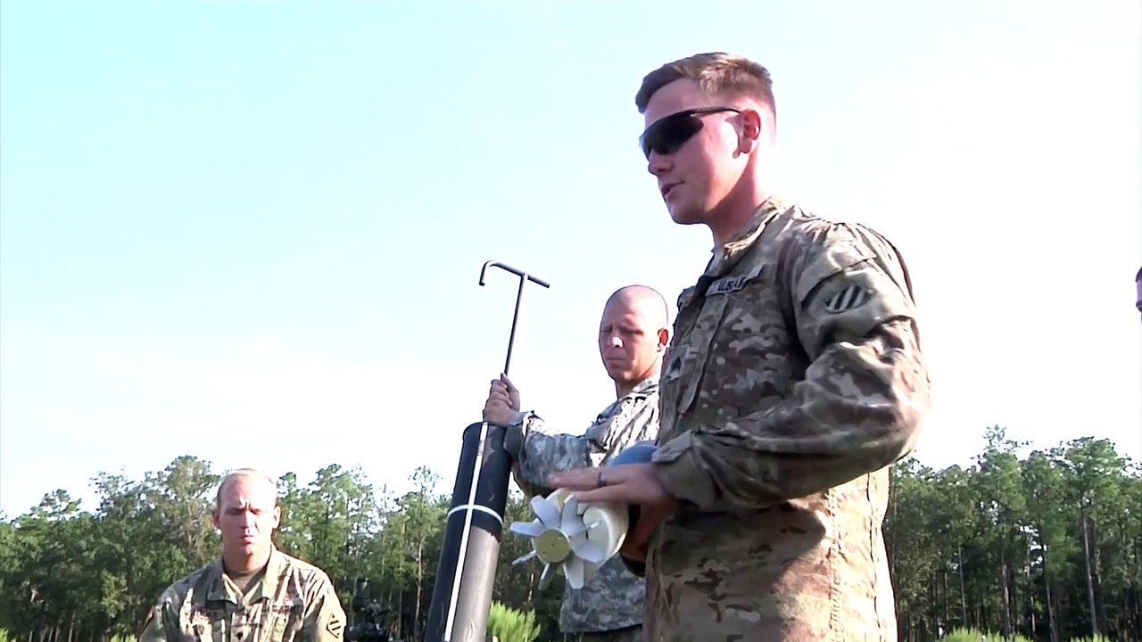 US Army - Mortar Training During a Field Exercise