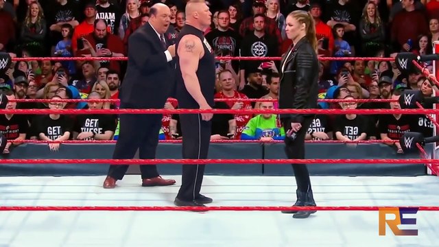 WWE Raw - Brock Lesnar face to face with Ronda Rousey - Roman Empire - Raw Jan 2020 (wwe 2020) ( 1080 X 1080 )
