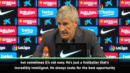 Setien enjoys Messi's 'football intelligence' after four goals against Eibar