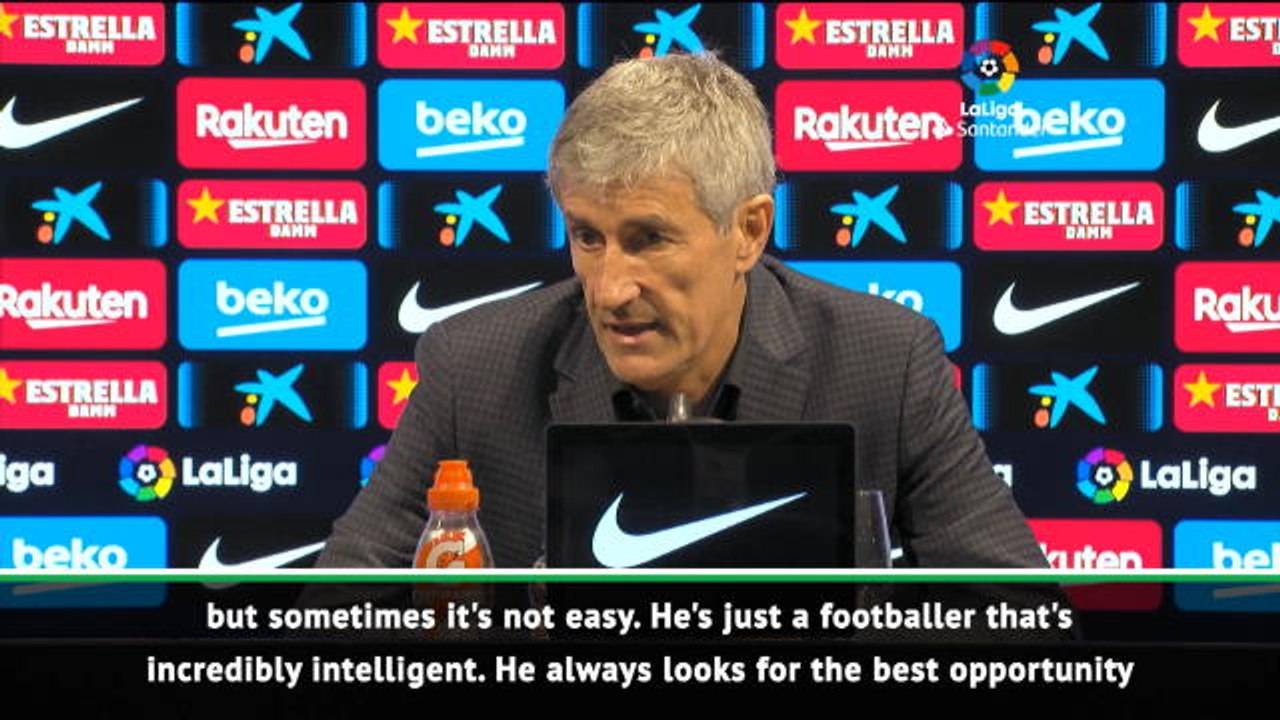 Setien enjoys Messi's 'football intelligence' after four goals against Eibar