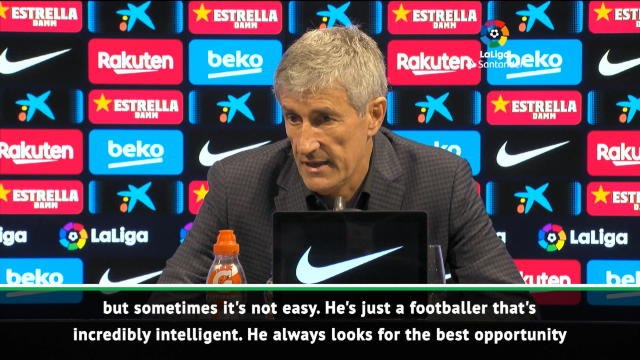 Setien enjoys Messi's 'football intelligence' after four goals against Eibar