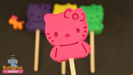 Hello Kitty Play Dough Lollipop Surprise with Toys inside  - Learning Colors for Kids Toddlers