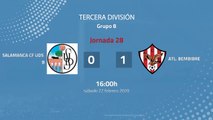 Resumen partido entre Salamanca CF UDS B y Atl. Bembibre Jornada 28 Tercera División