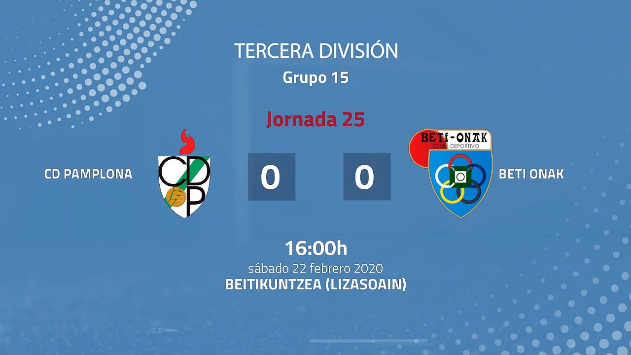 Resumen partido entre CD Pamplona y Beti Onak Jornada 25 Tercera División