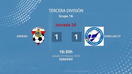 Resumen partido entre Arnedo y Comillas CF Jornada 26 Tercera División