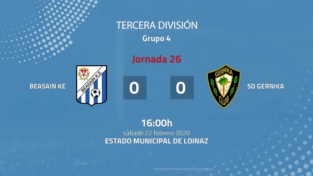 Resumen partido entre Beasain KE y SD Gernika Jornada 26 Tercera División
