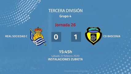 Resumen partido entre Real Sociedad C y CD Basconia Jornada 26 Tercera División
