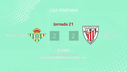 Resumen partido entre Real Betis Fem y Athletic Fem Jornada 21 Primera División Femenina