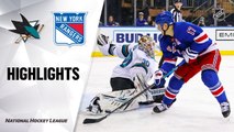 NHL Highlights | Sharks @ Rangers 2/22/2020