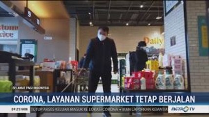 Supermarket di Tiongkok Tetap Layani Pelanggan di Tengah Wabah Corona