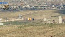 شاهد تدمير دبابة لميليشيا أسد جنوب إدلب