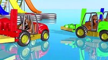 Learn Colors Learn Animals and Vehicles with Slide Indoor Playground Fun Cartoon for Children