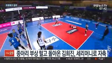 [프로배구] 돌아온 김희진 펄펄…기업은행, 탈꼴찌 성공