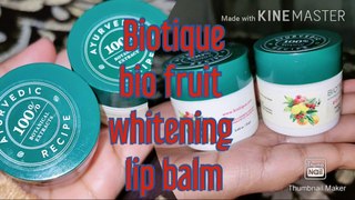 Biotique advanced ayurveda bio fruit whitening lip balm for review lightens lip tones