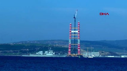 Çanakkale abd savaş gemisi 'uss ross' çanakkale boğazı'ndan geçti